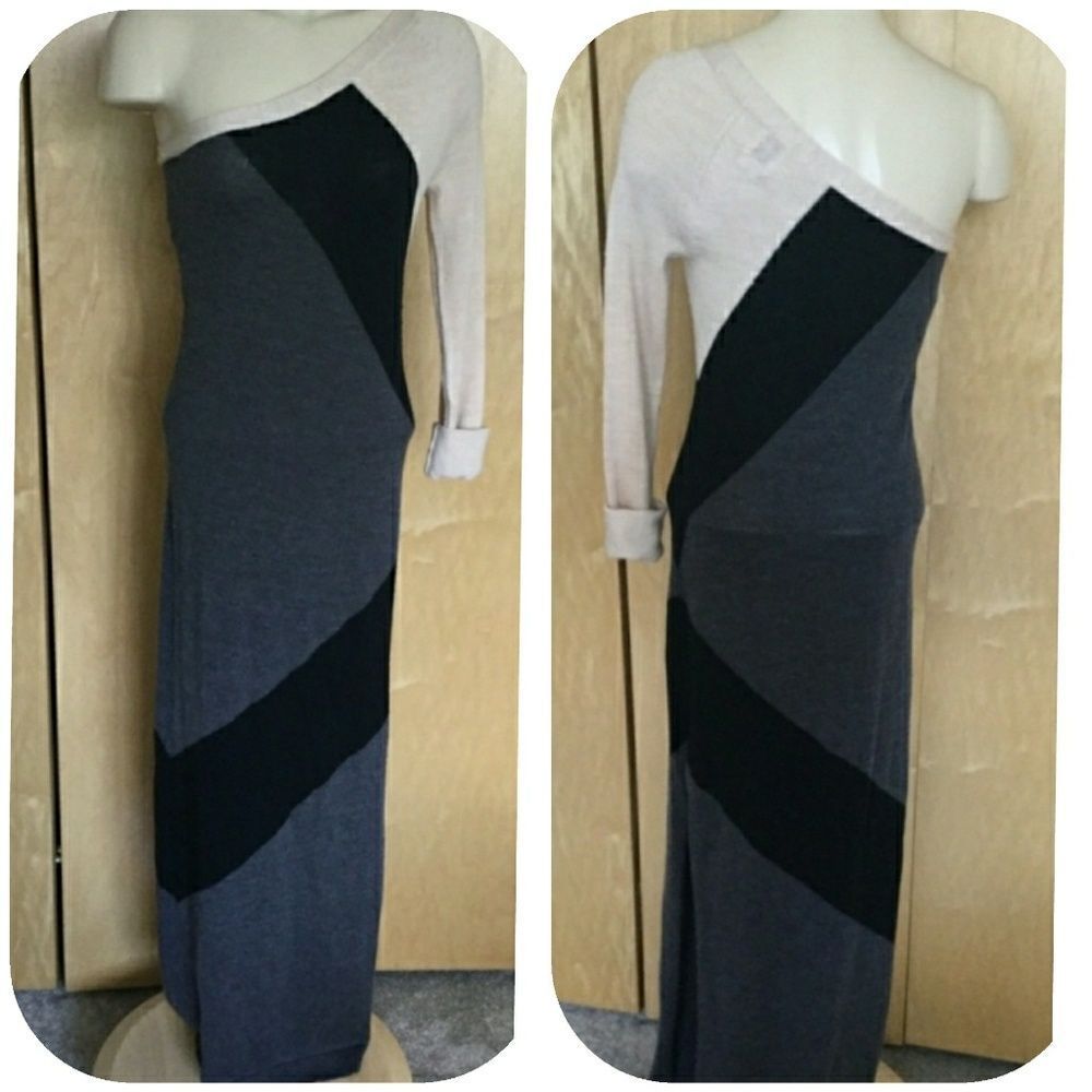 Haute Hippie 1 Sleeve Colorblock Gown ,Bufheather - Picture 3 of 8